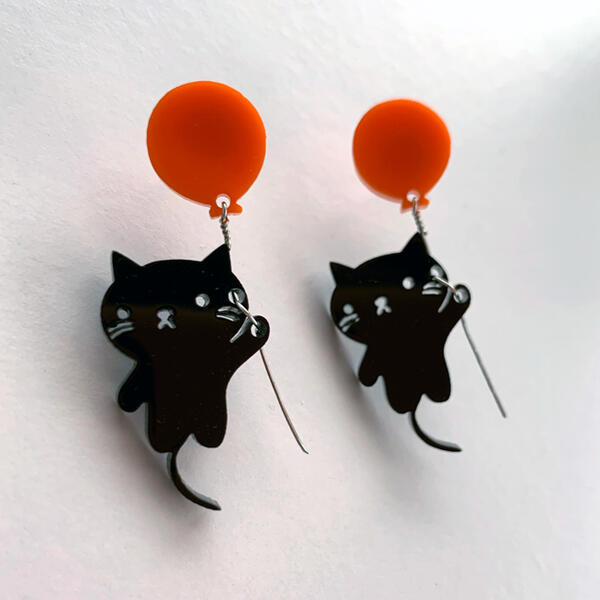 Balloon Kitty Earrings